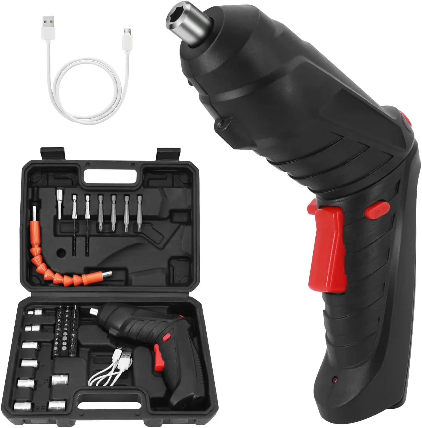 Rechargeable Electric Screwdriver Set 3.6V Cordless with 47 Piece Accessories - Image 2